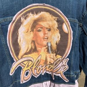 Levis 2x Blondie Jean Jacket Repurposed Concert 80s Music